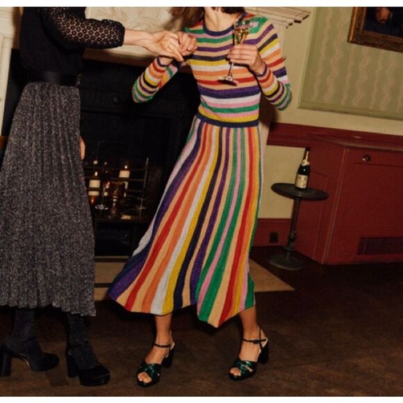 Boden Ribbed Metallic Multicolor Women's US Size 4P - Picture 9 of 9